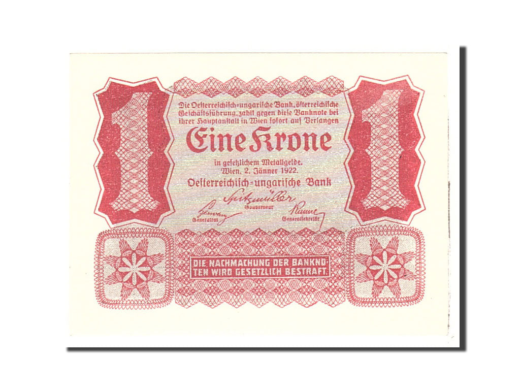 Austria, 1 Krone, 1922, 1922-01-03, KM:73, UNC(65-70)