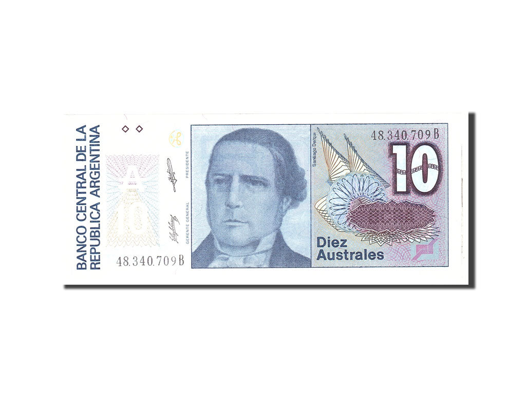 Banknote, Argentina, 10 Australes, 1985, Undated, KM:325a, UNC(65-70)