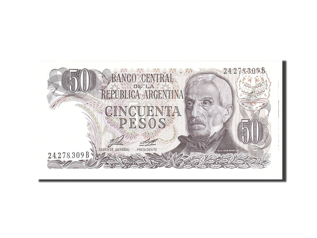 Banknote, Argentina, 50 Pesos, 1976, Undated, KM:301a, UNC(65-70)