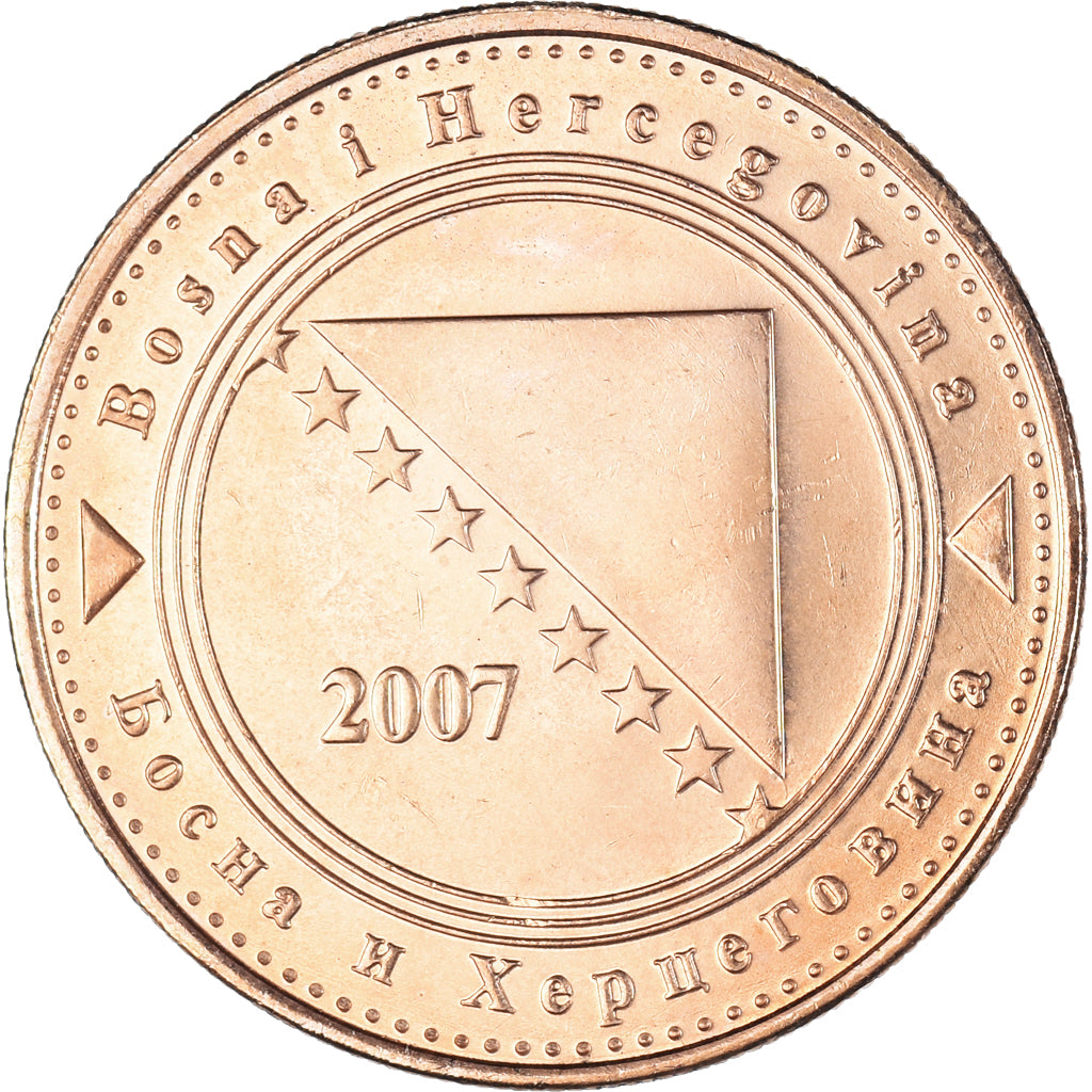Coin, Bosnia - Herzegovina, 50 Feninga, 2007, MS(60-62), Copper Plated Steel