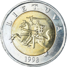 Coin, Lithuania, 5 Litai, 1998, AU(55-58), Bi-Metallic, KM:113
