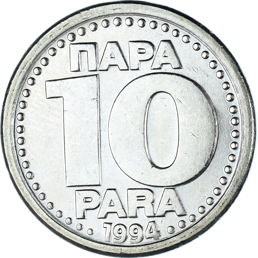 Coin, Yugoslavia, 10 Para, 1994, MS(63), Copper-Nickel-Zinc