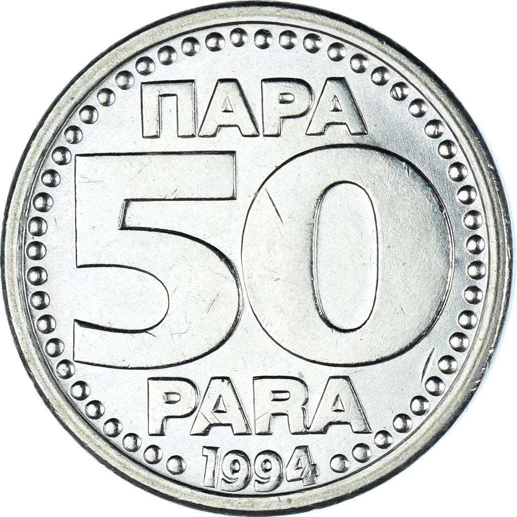 Coin, Yugoslavia, 50 Para, 1994, MS(60-62), Copper-Nickel-Zinc, KM:163