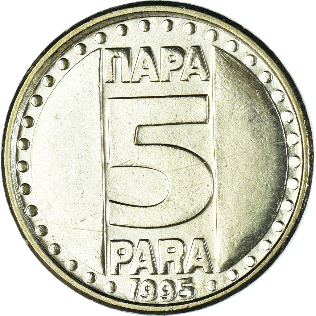 Coin, Yugoslavia, 5 Para, 1995, MS(60-62), Brass, KM:164.1