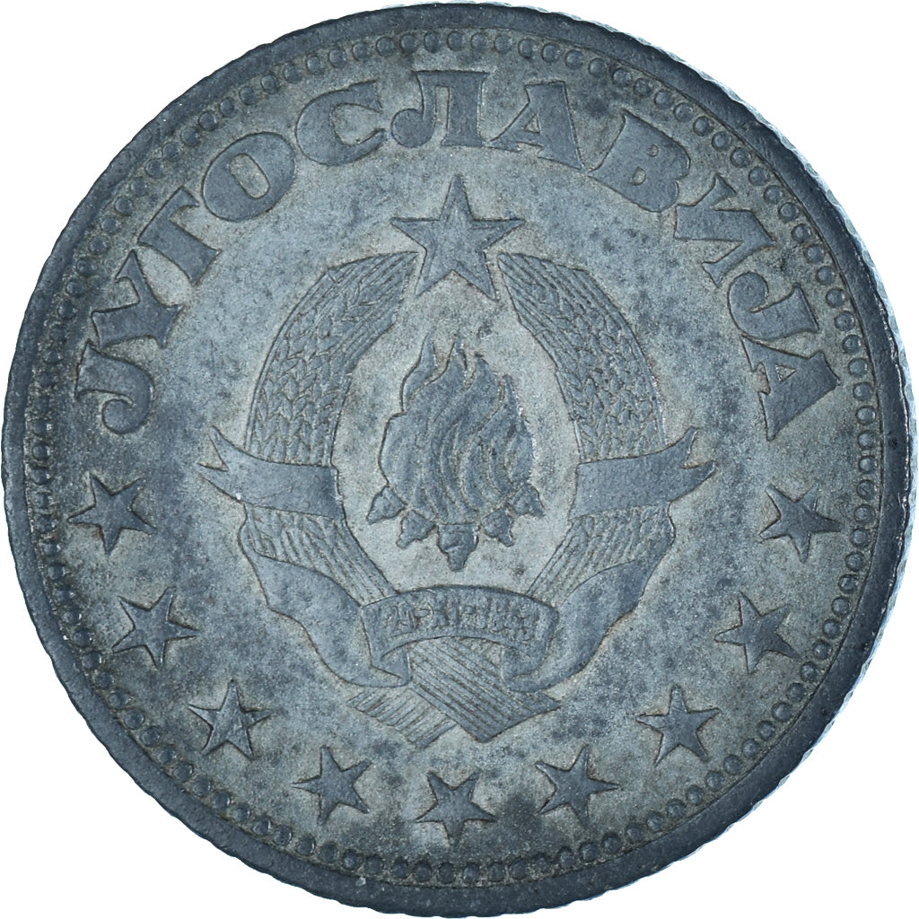 Coin, Yugoslavia, 2 Dinara, 1945, AU(50-53), Zinc, KM:27