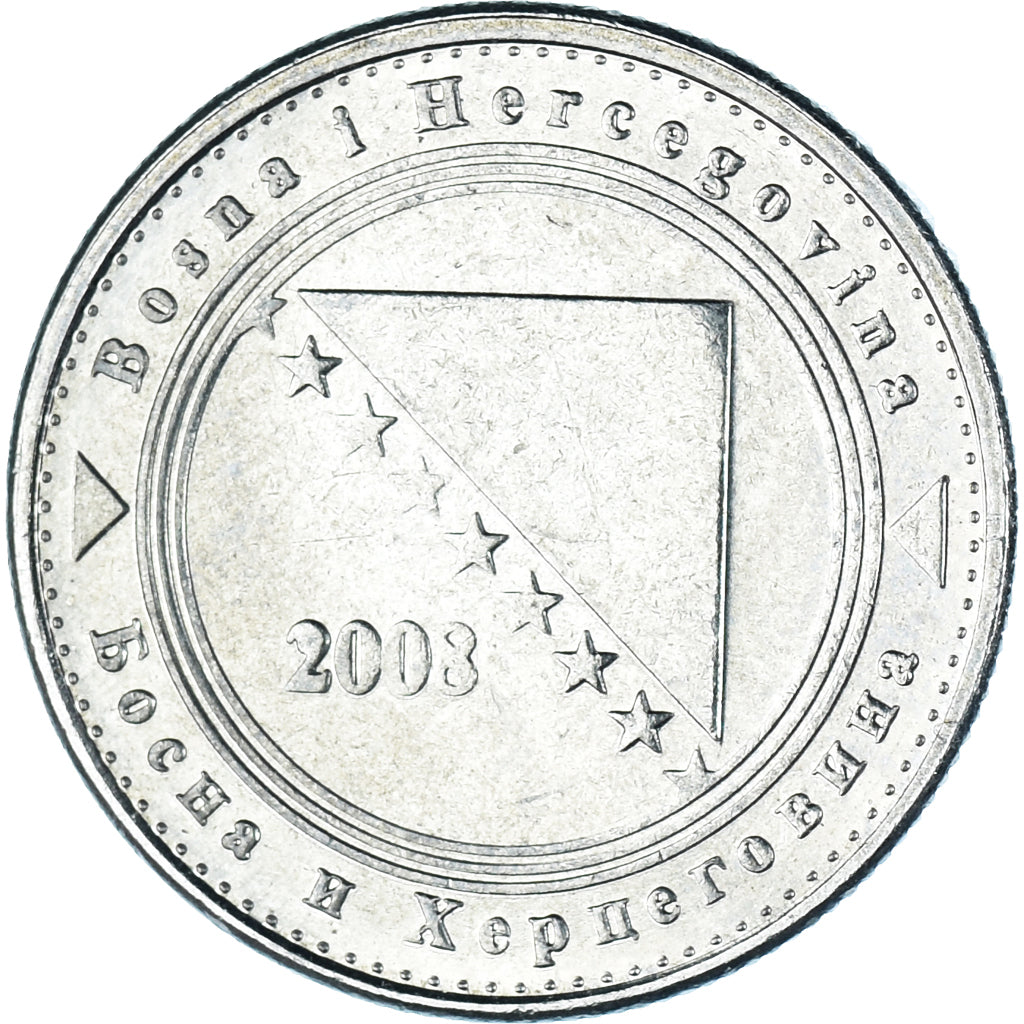 Munten, Bosnië - Herzegovina, 5 Feninga, 2008, British Royal Mint, ZF, Nickel