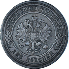 Moeda, Rússia, Nicholas II, 2 Kopeks, 1897, EF(40-45), Cobre, KM:10.2