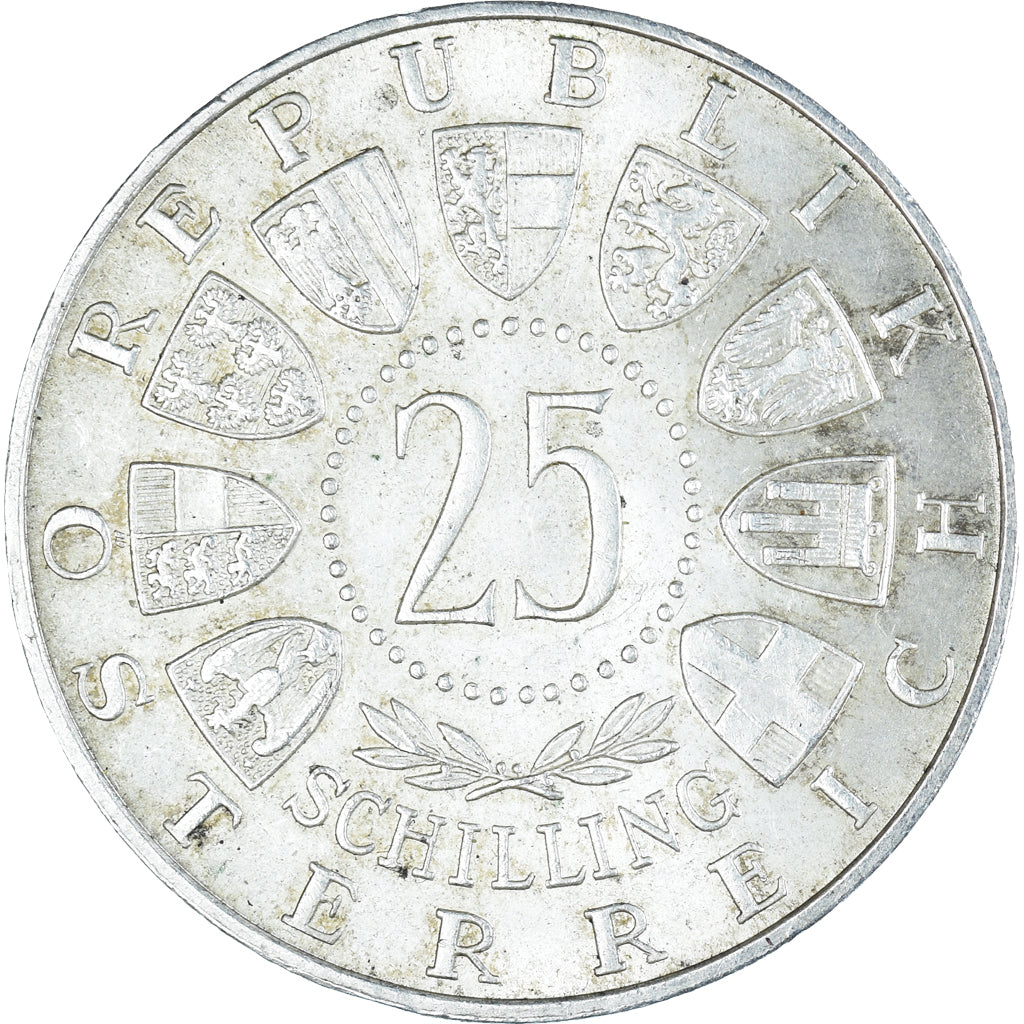 Coin, Austria, 25 Schilling, 1956, AU(50-53), Silver, KM:2881