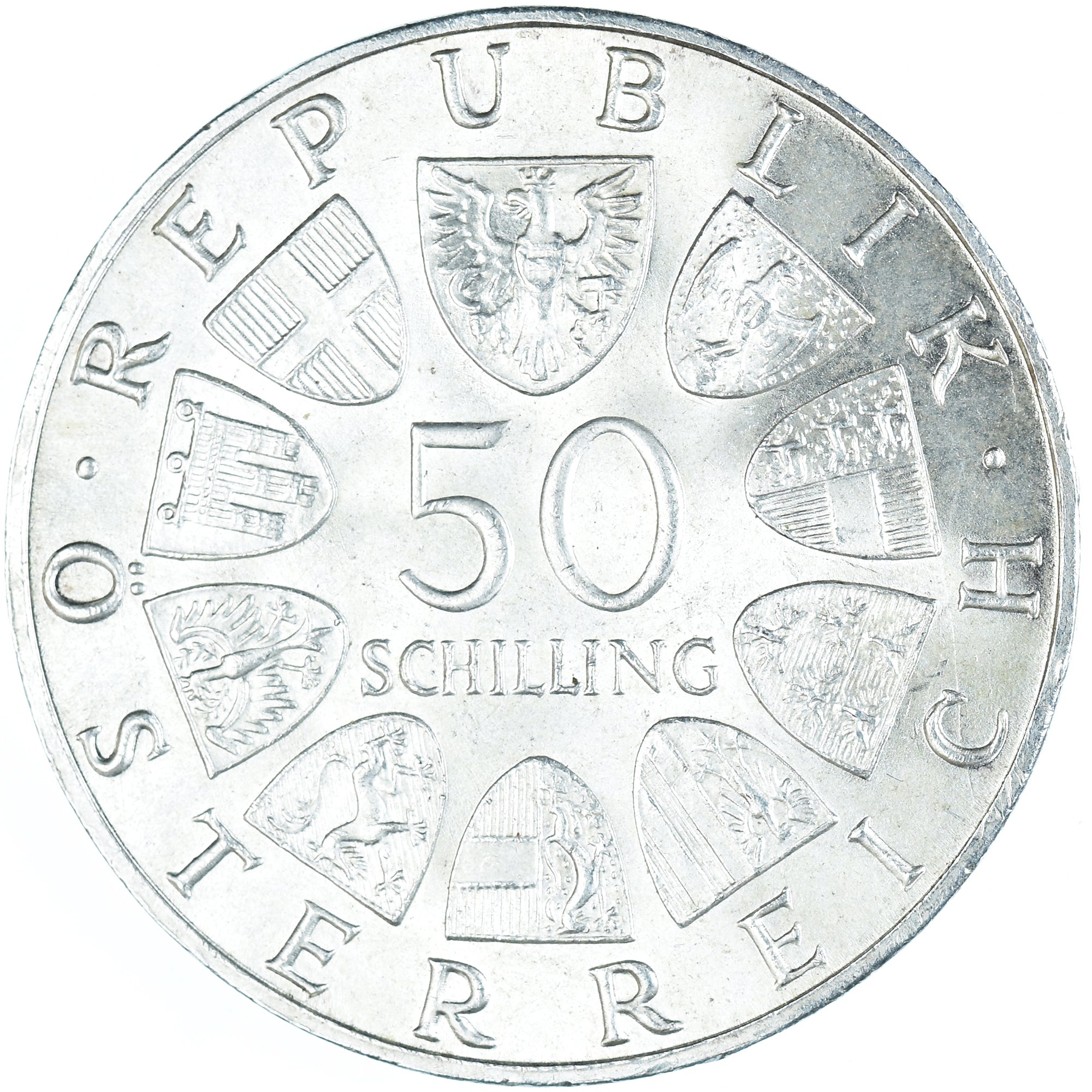 Coin, Austria, 50 Schilling, 1967, MS(60-62), Silver, KM:2902