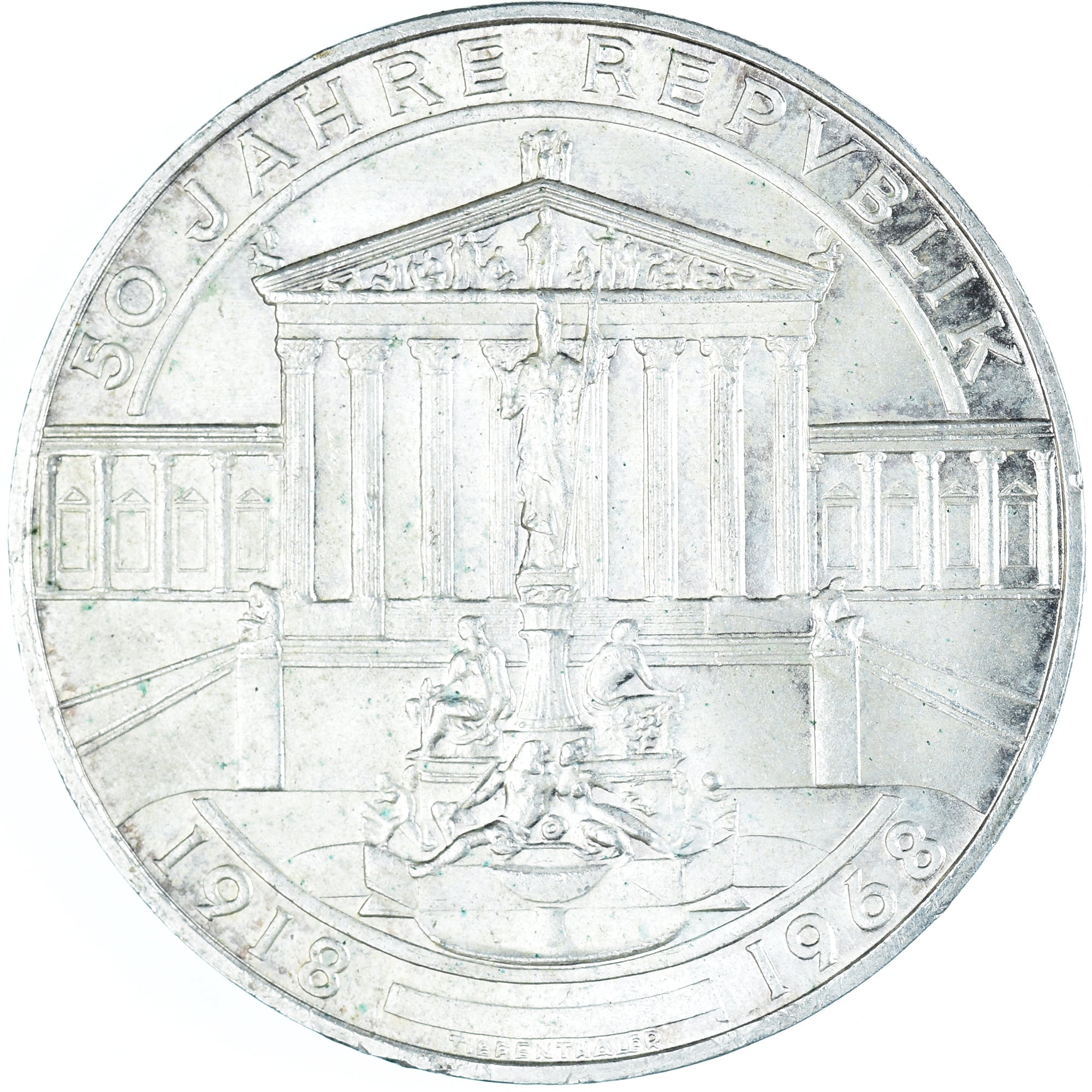 Coin, Austria, 50 Schilling, 1968, MS(60-62), Silver, KM:2904.1