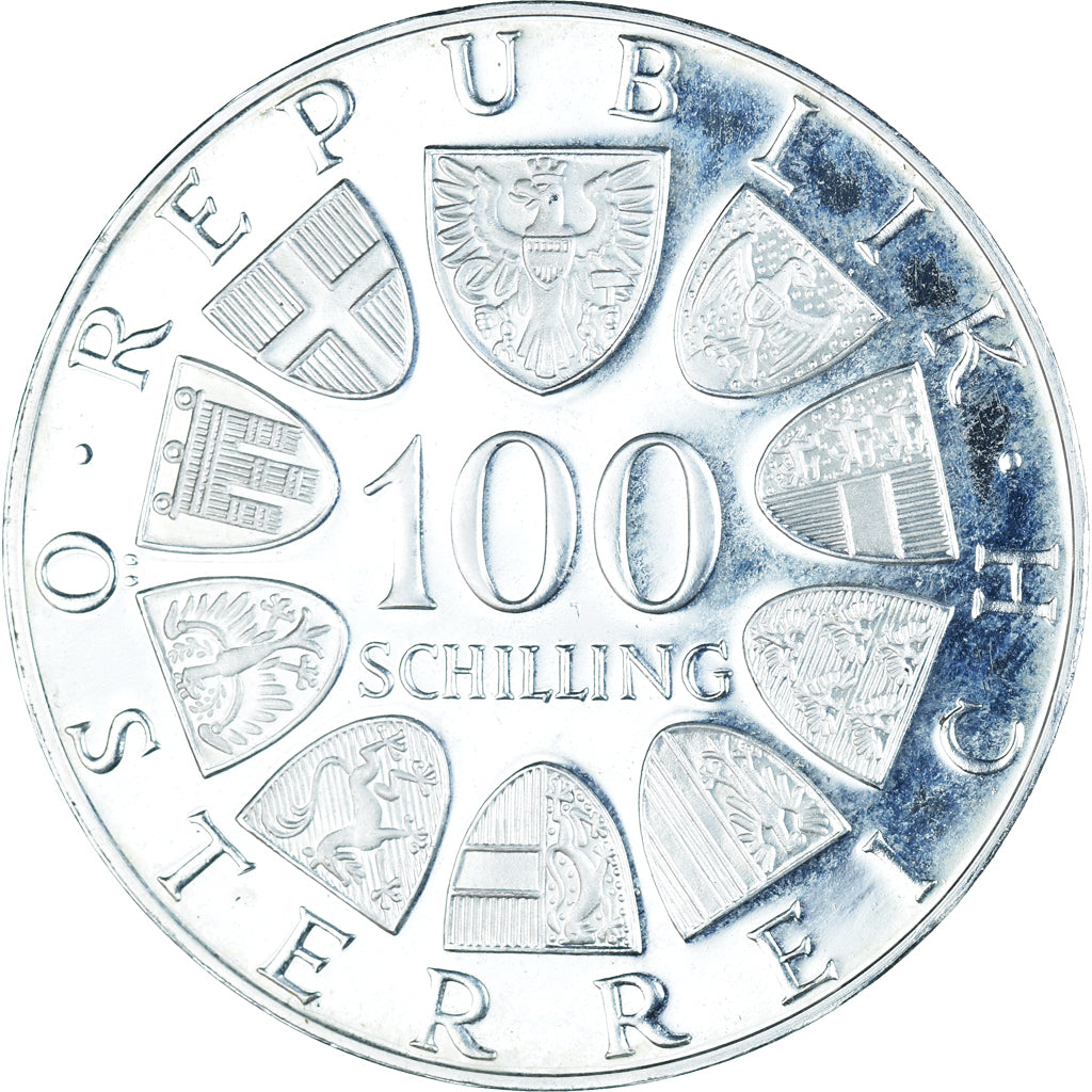 Coin, Austria, 100 Schilling, 1976, MS(60-62), Silver, KM:2929