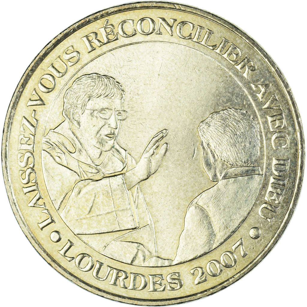 Francia, zeton, Jetón turístico, Lourdes - Laissez-vous réconcilier avec