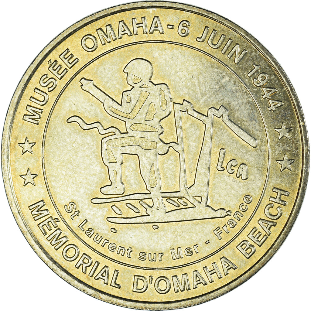 Francia, ficha, Touristic token, Mémorial d'Omaha Beach, 2006, MDP, BB