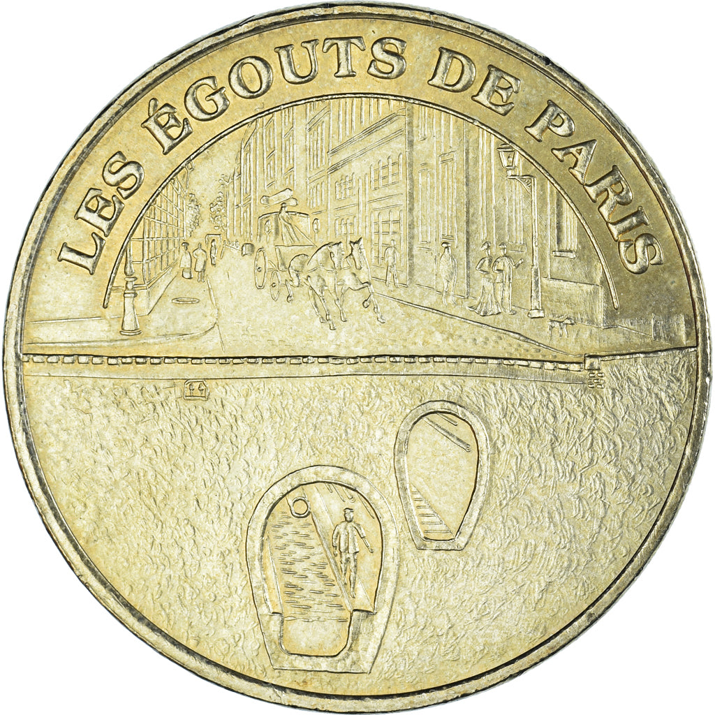 Francia, zeton, Jetón turístico, Paris - Les égouts n°2, 2006, MDP, MBC+