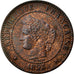 Monnaie, France, Cérès, 2 Centimes, 1893, Paris, TTB+, Bronze, Gadoury:105