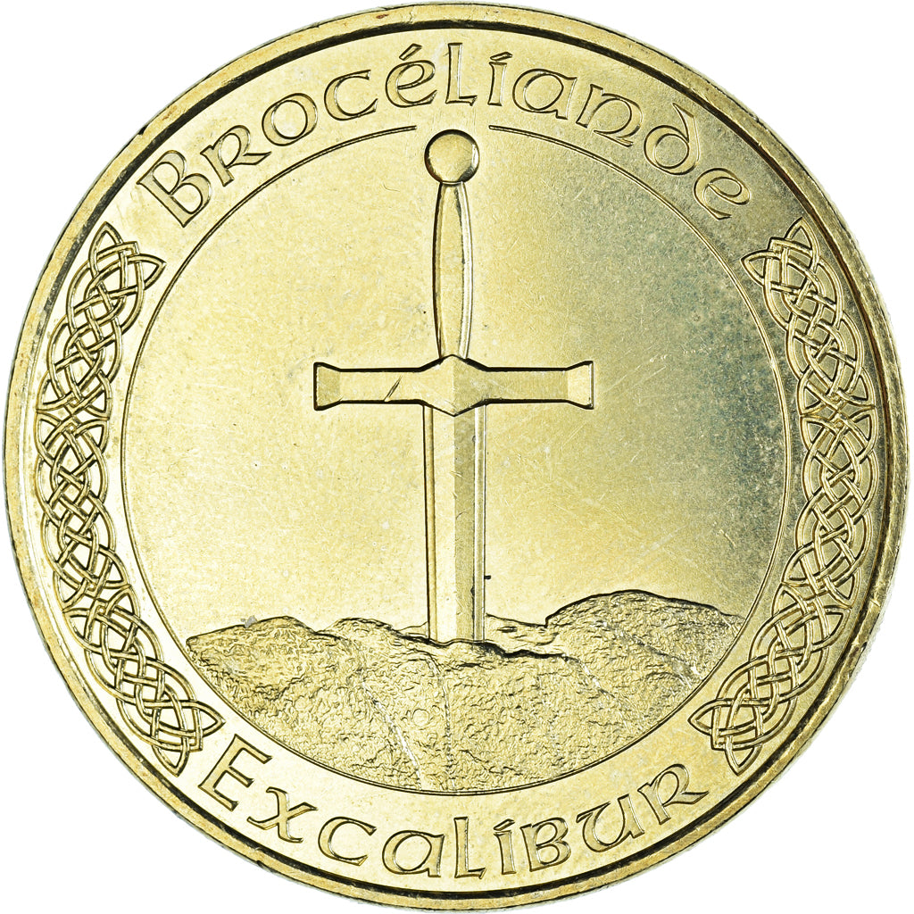 France, Token, Touristic token, Brocéliande, Excalibur, 2019, MDP, AU(55-58)