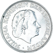 Coin, Netherlands, Juliana, 2-1/2 Gulden, 1961, EF(40-45), Silver, KM:185