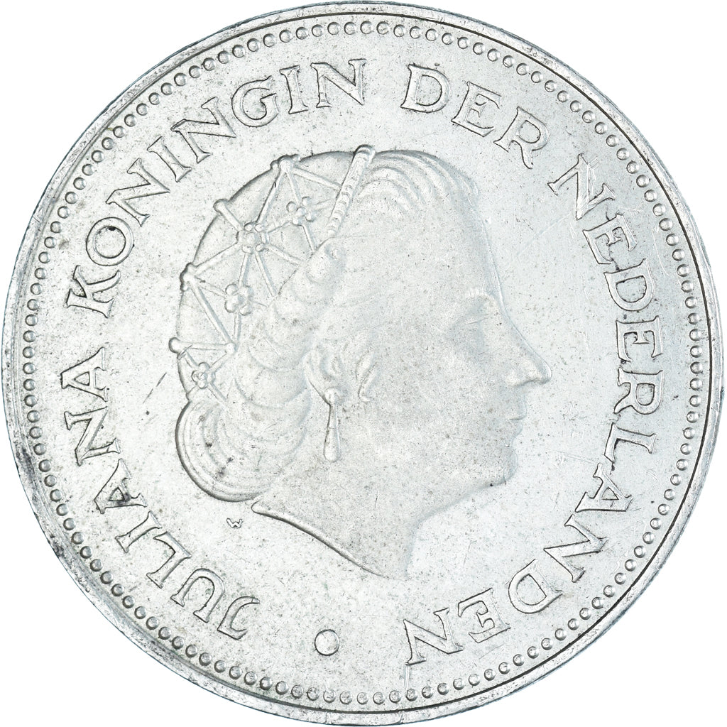 Moneta, Paesi Bassi, Juliana, 10 Gulden, 1970, BB+, Argento, KM:195