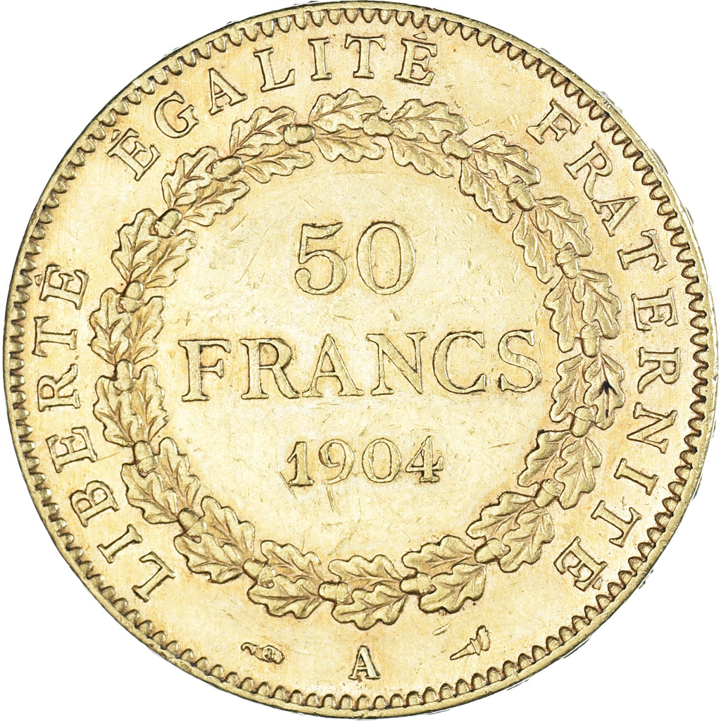 Munten, Frankrijk, Génie, 50 Francs, 1904, Paris, ZF+, Goud, KM:831