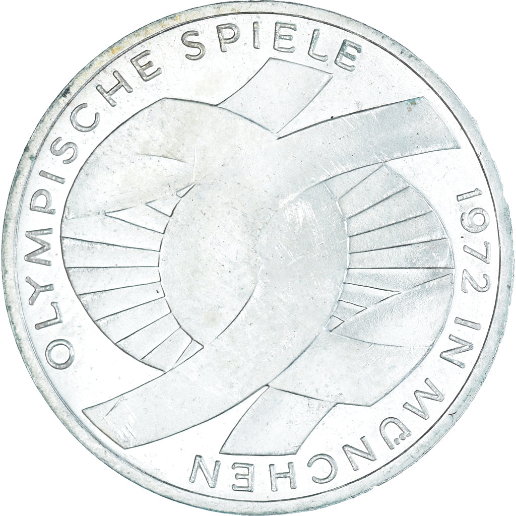 Moneta, GERMANIA - REPUBBLICA FEDERALE, 10 Mark, 1972, Hamburg, SPL, Argento