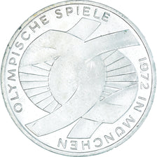 Moneta, GERMANIA - REPUBBLICA FEDERALE, 10 Mark, 1972, Hamburg, SPL, Argento