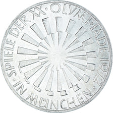 Coin, GERMANY - FEDERAL REPUBLIC, 10 Mark, 1972, Hamburg, AU(55-58), Silver