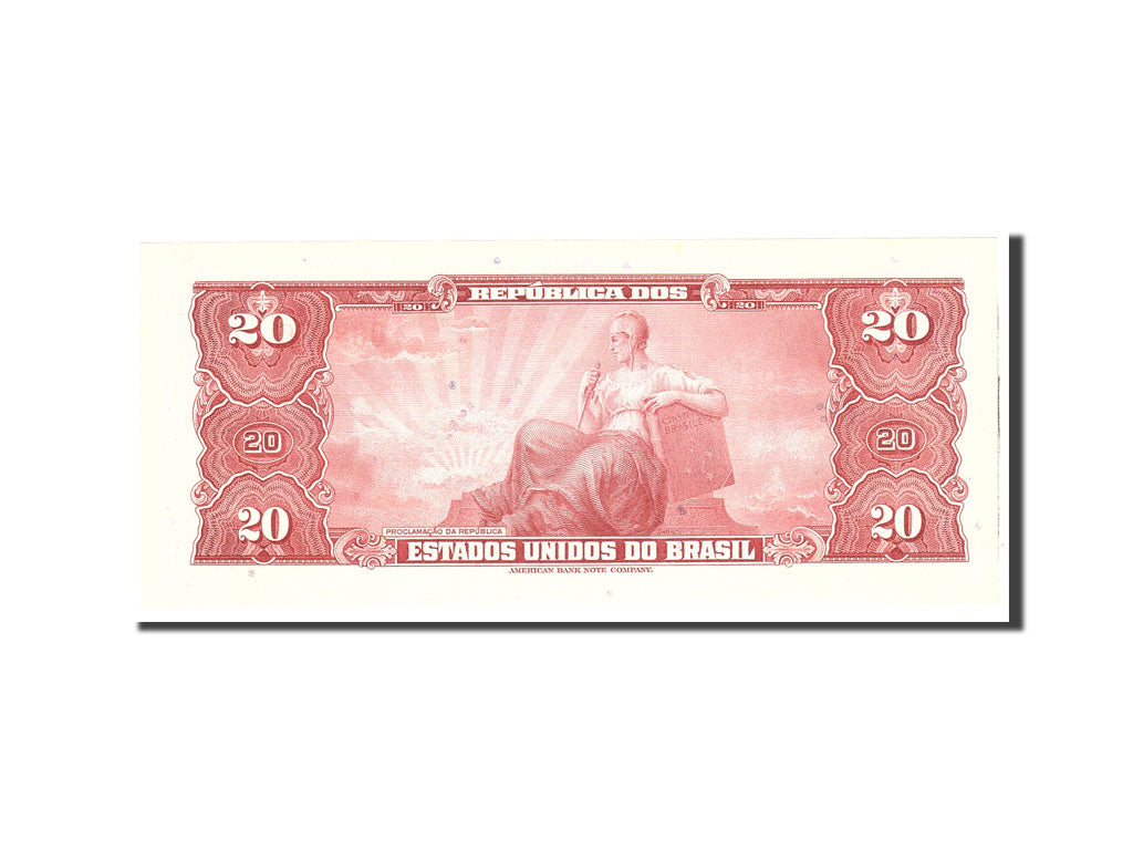 Banknote, Brazil, 20 Cruzeiros, 1961, Undated, KM:168a, UNC(65-70)