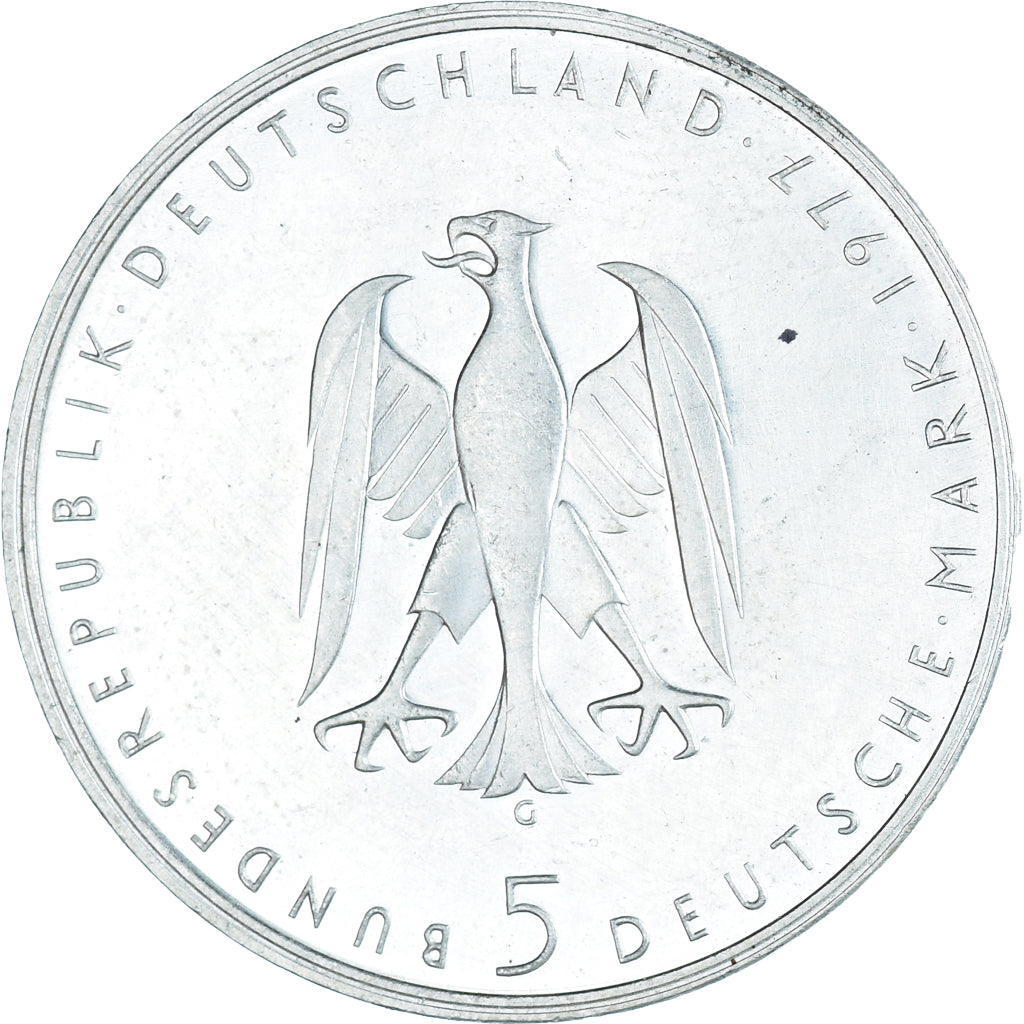 Coin, GERMANY - FEDERAL REPUBLIC, 5 Mark, 1977, Karlsruhe, Germany, AU(55-58)