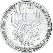 Moneta, GERMANIA - REPUBBLICA FEDERALE, 5 Mark, 1974, Stuttgart, Germany, BB+