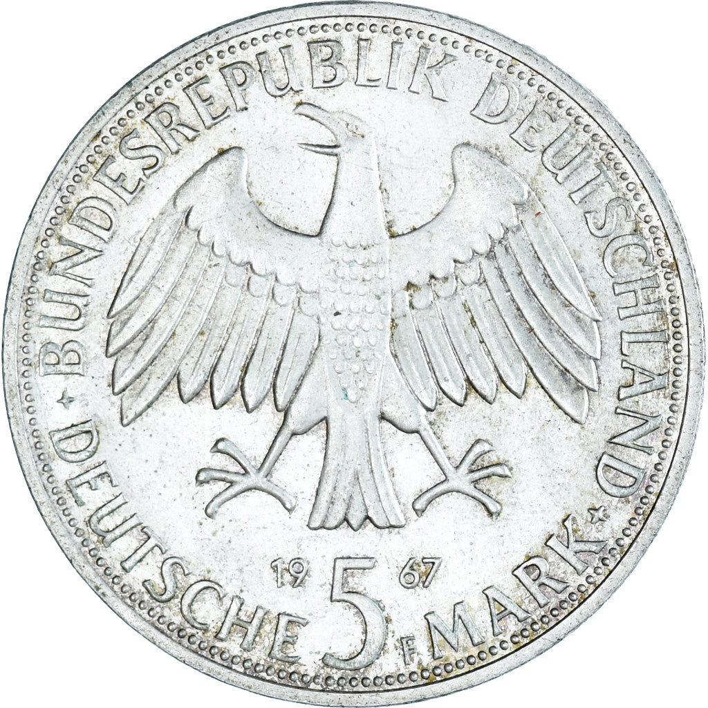 Münze, Bundesrepublik Deutschland, 5 Mark, 1967, Stuttgart, Germany, VZ