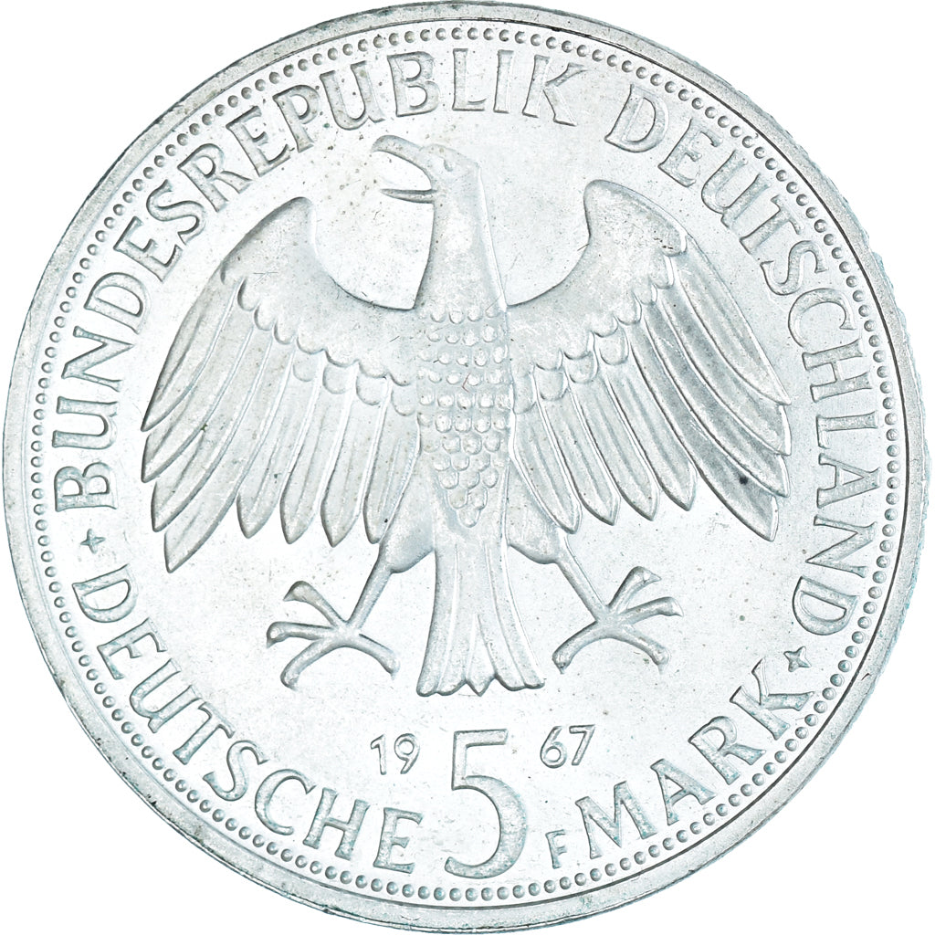 Coin, GERMANY - FEDERAL REPUBLIC, 5 Mark, 1967, Stuttgart, Germany, MS(63)