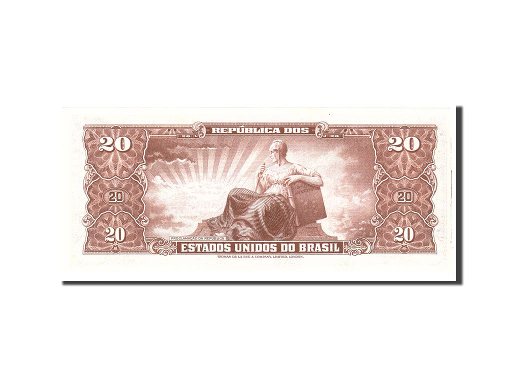 Banknote, Brazil, 20 Cruzeiros, 1962, Undated, KM:178, UNC(65-70)