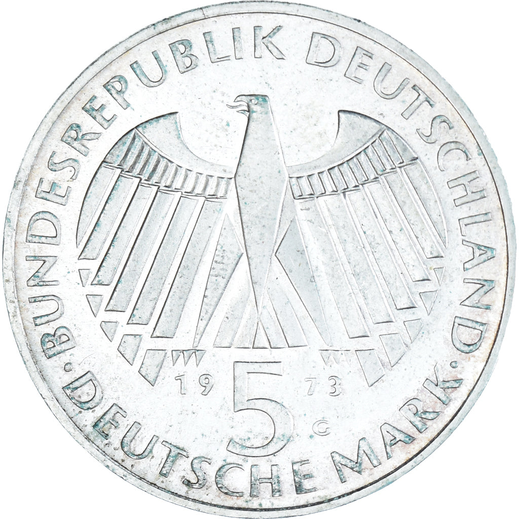 Coin, GERMANY - FEDERAL REPUBLIC, 5 Mark, 1973, Karlsruhe, Germany, MS(60-62)