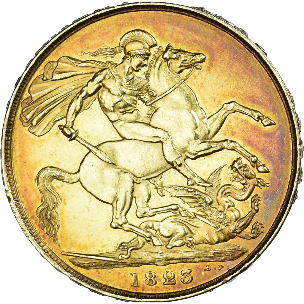 Monnaie, Grande-Bretagne, George IV, 2 Pounds, 1823, Londres, SUP, Or, KM:690