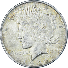 Coin, United States, Peace Dollar, Dollar, 1922, U.S. Mint, Denver, EF(40-45)