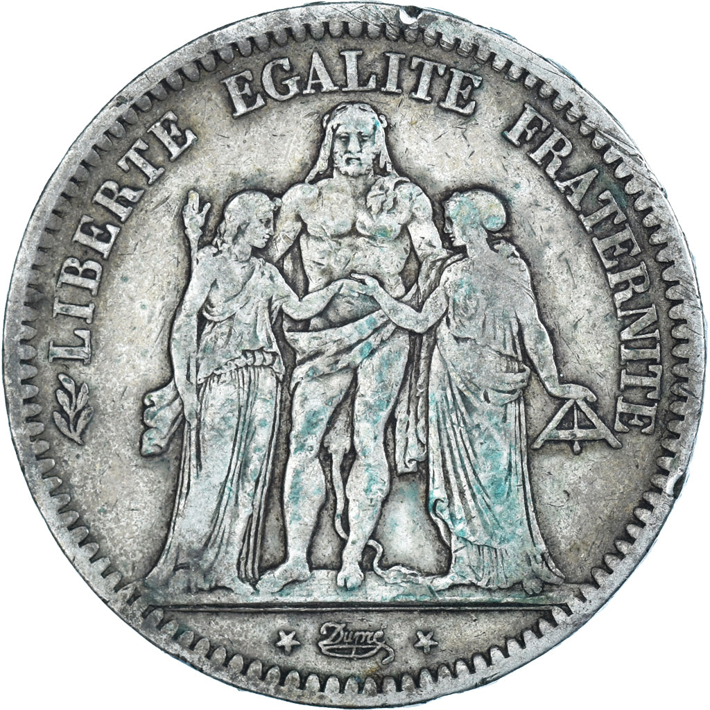 Coin, France, Hercule, 5 Francs, 1849, Strasbourg, VF(20-25), Silver, KM:756.2