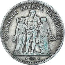 Coin, France, Hercule, 5 Francs, 1849, Strasbourg, VF(20-25), Silver, KM:756.2