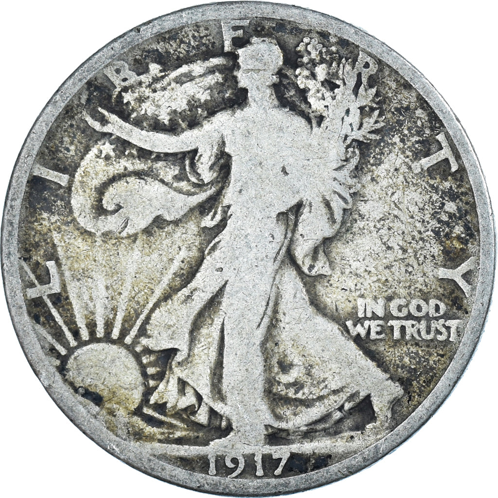 Moeda, Estados Unidos da América, Walking Liberty Half Dollar, Half Dollar