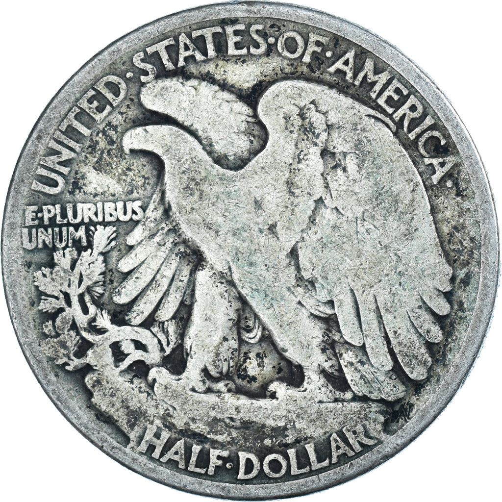 Moeda, Estados Unidos da América, Walking Liberty Half Dollar, Half Dollar