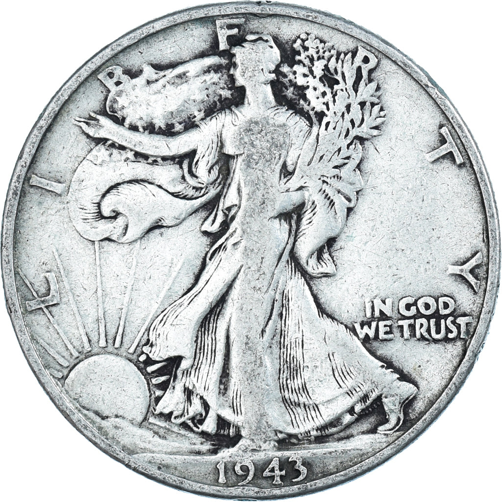 Moneta, Stati Uniti, Half Dollar, 1943, Philadelphia, MB, Argento, KM:142