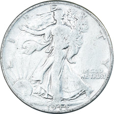 Coin, United States, Walking Liberty Half Dollar, Half Dollar, 1944, U.S. Mint