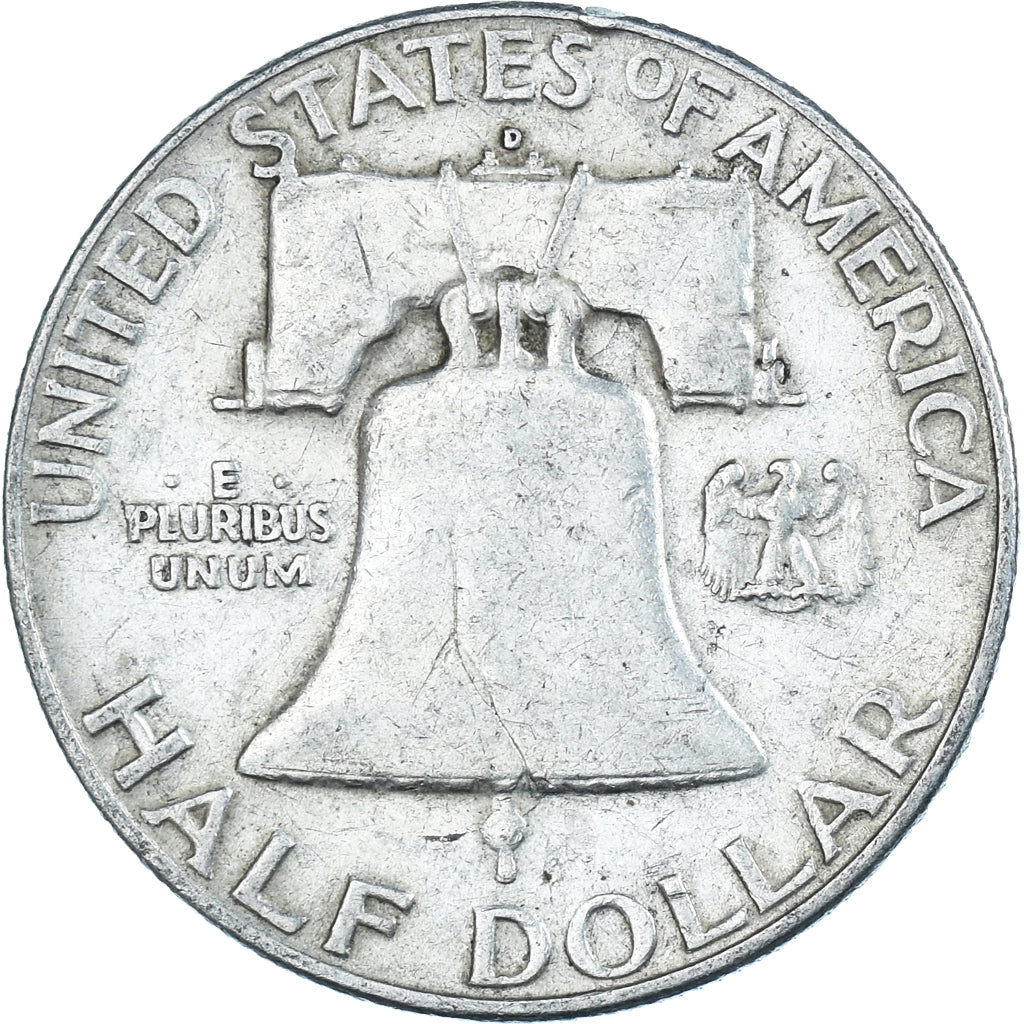 Coin, United States, Franklin Half Dollar, Half Dollar, 1963, U.S. Mint, Denver
