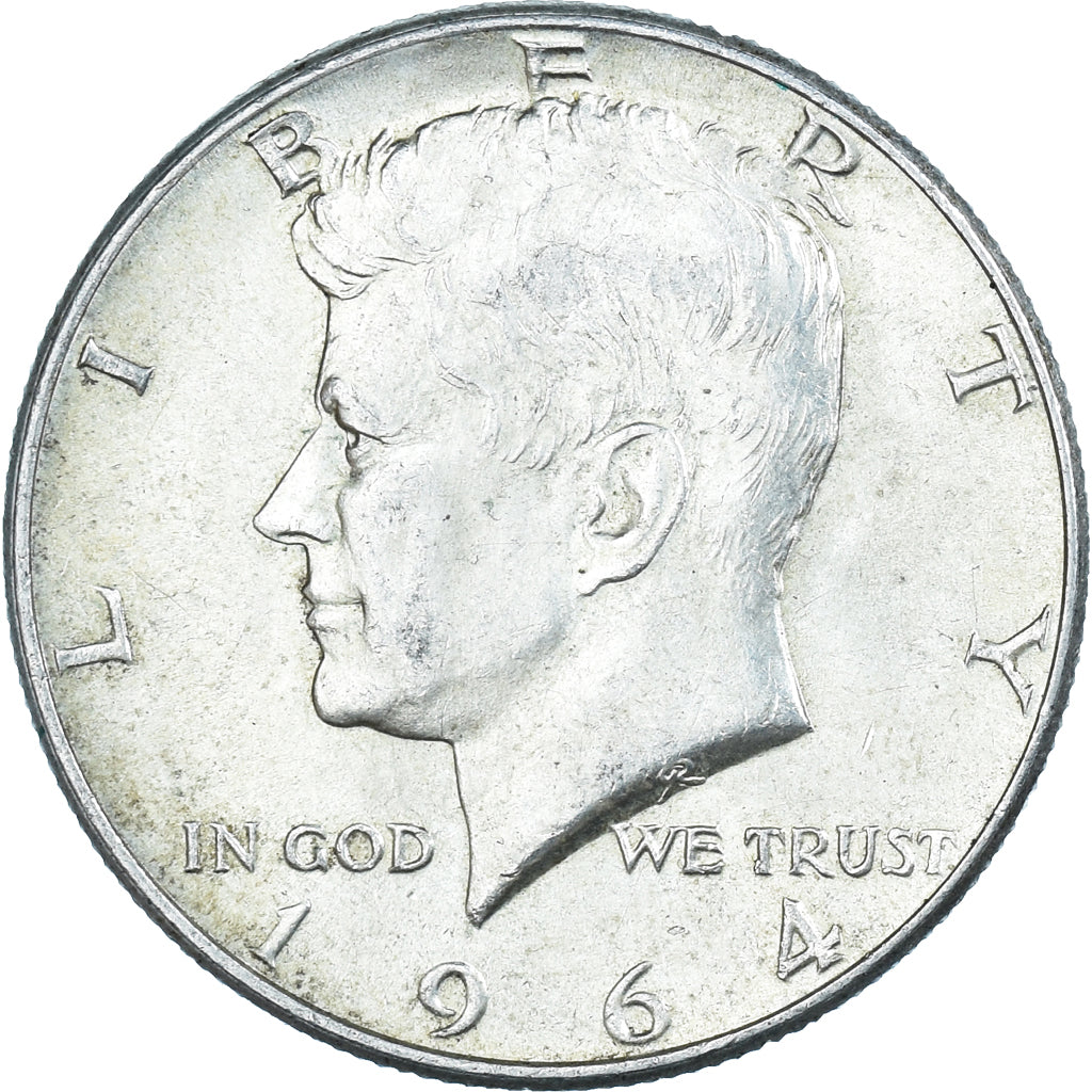 Coin, United States, Kennedy Half Dollar, Half Dollar, 1964, U.S. Mint