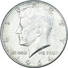 Coin, United States, Kennedy Half Dollar, Half Dollar, 1964, U.S. Mint