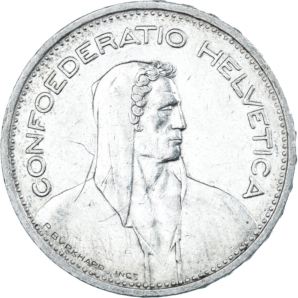 Coin, Switzerland, 5 Francs, 1953, Bern, VF(30-35), Silver, KM:40