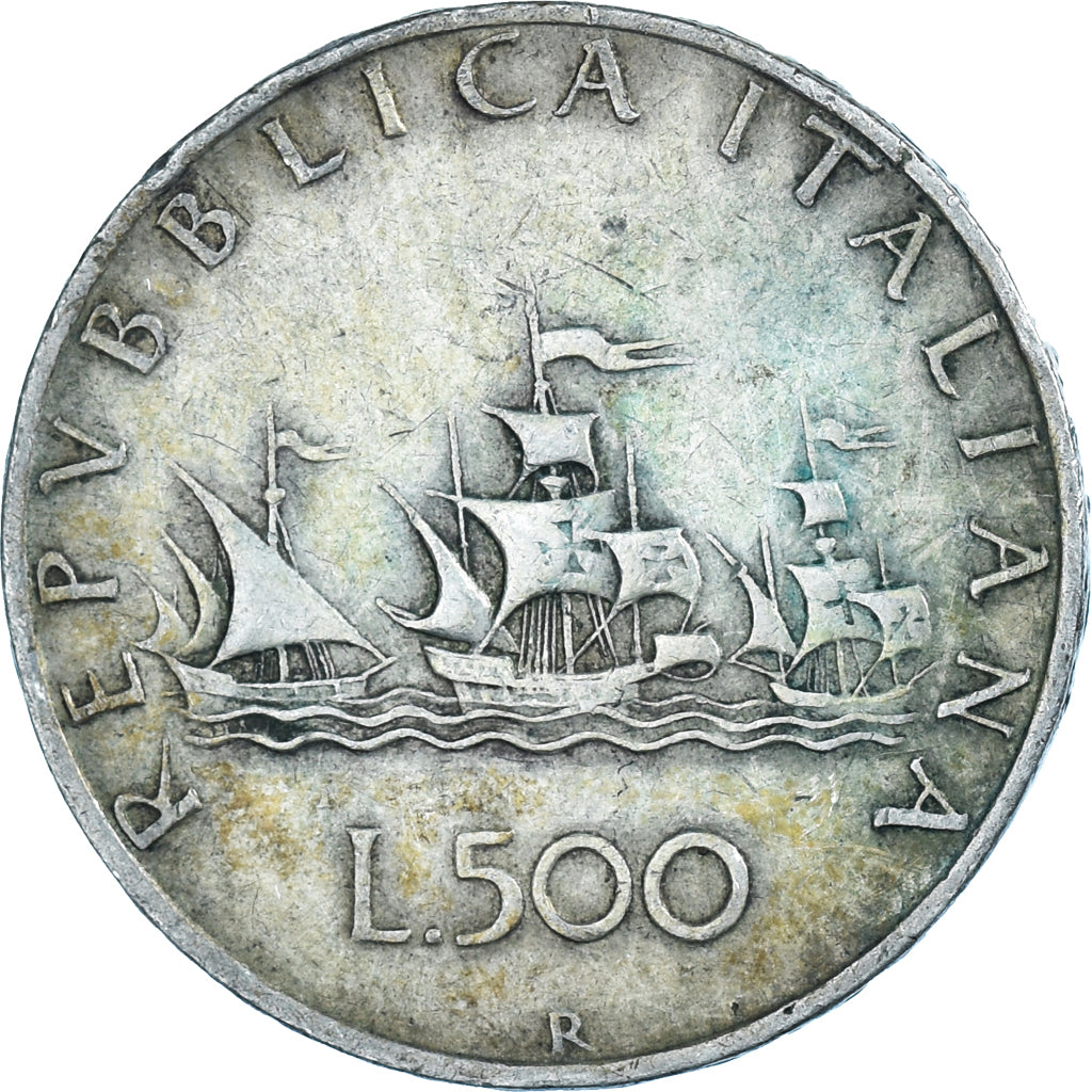 Coin, Italy, 500 Lire, 1960, Rome, VF(20-25), Silver, KM:98