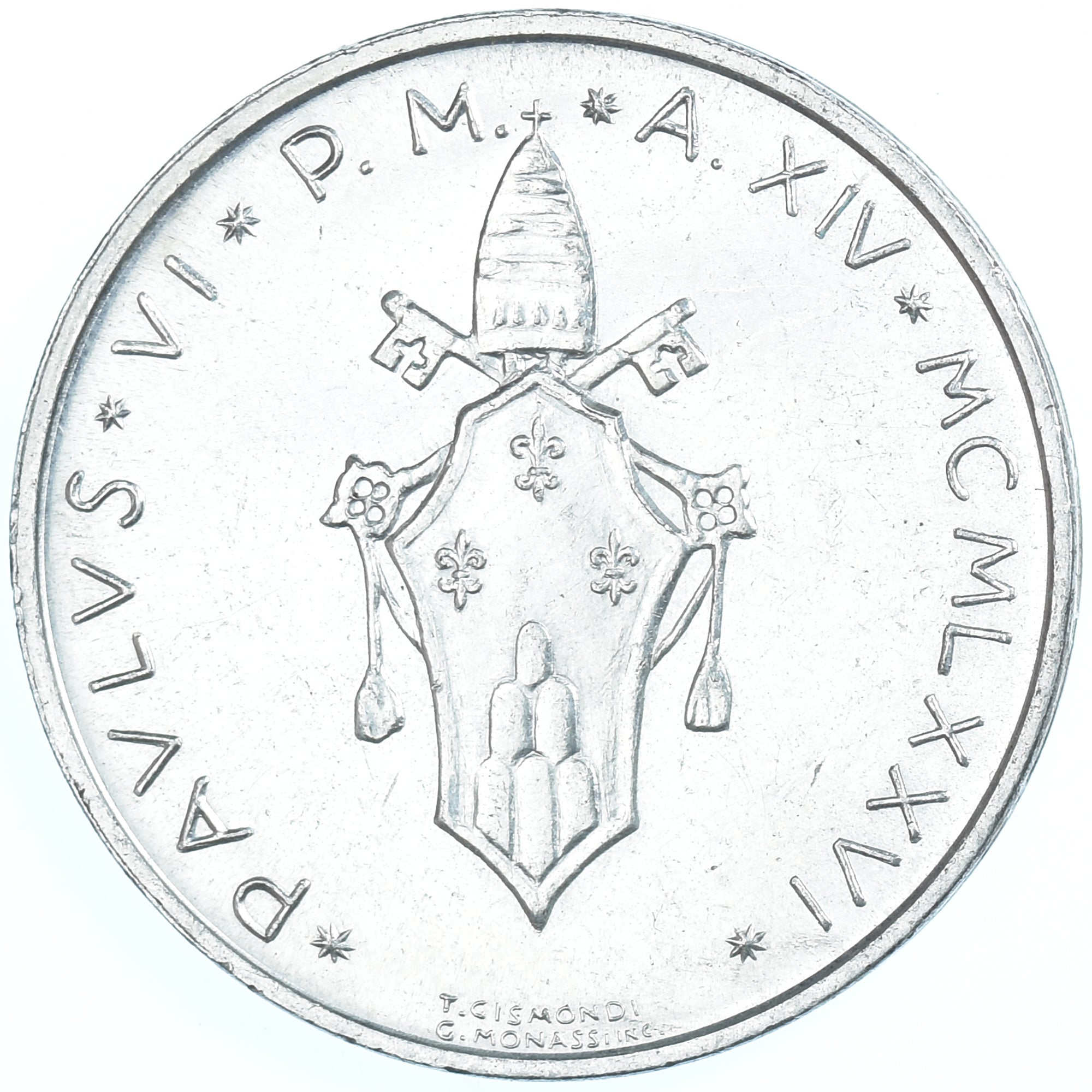 Coin, VATICAN CITY, Paul VI, 500 Lire, 1976, AU(55-58), Silver, KM:123