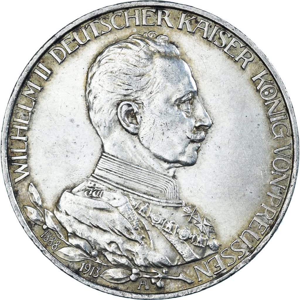 Moneta, Stati tedeschi, PRUSSIA, Wilhelm II, 3 Mark, 1913, Berlin, SPL-