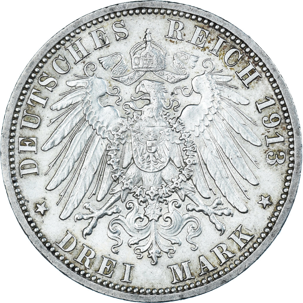 Moneta, Stati tedeschi, PRUSSIA, Wilhelm II, 3 Mark, 1913, Berlin, SPL-