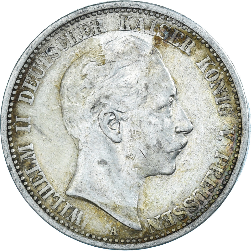 Coin, German States, PRUSSIA, Wilhelm II, 2 Mark, 1905, Berlin, VF(20-25)